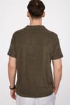 Erkek Polo Yaka Slim Fit Terrycloth Havlu Kumaş  Tişört