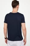 Erkek Bisiklet Yaka Slim Fit Pamuk Baskılı Tişört