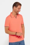 Erkek Slim Fit Dar Kesim %100 Pamuk Düz Pike Düğmesiz Somon Polo Yaka Tişört