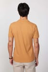 Erkek Polo Yaka Slim Fit Düz Pamuk Pike Tarçın Tişört