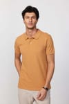 Erkek Polo Yaka Slim Fit Düz Pamuk Pike Tarçın Tişört