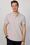 Erkek Slim Fit Dar Kesim Pamuklu Yumuşak Dokulu Serin Tutan Kumaş Düz Pike Küllü Pembe Polo Yaka Tişört