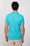 Erkek Polo Yaka Slim Fit Düz Pamuk Pike Yeşil Tişört