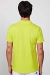 Erkek Polo Yaka Slim Fit Düz Pamuk Pike Yeşil Tişört