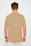 Erkek Slim Fit Dar Kesim %100 Pamuk Düz Pike Kum Rengi Polo Yaka Tişört