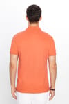 Erkek Slim Fit Dar Kesim %100 Pamuk Düz Pike Tarçın Renk Polo Yaka Tişört