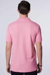 Erkek Slim Fit Dar Kesim %100 Pamuk Düz Pike Lila Polo Yaka Tişört