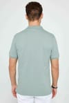 Erkek Slim Fit Dar Kesim %100 Pamuk Düz Pike Mint Polo Yaka Tişört