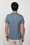 Erkek Polo Yaka Slim Fit Düz Pamuk Pike Gri Tişört