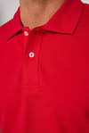 Erkek Polo Yaka Slim Fit Düz Pamuk Kırmızı Pike Tişört
