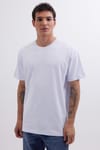 Unisex Relax Fit Rahat Kesim %100 Pamuk Yumuşak Dokulu Hafif Kalın Basic Bisiklet Yaka Beyaz Tişört