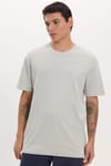Unisex Relax Fit Rahat Kesim %100 Pamuk Yumuşak Dokulu Hafif Kalın Basic Bisiklet Yaka Gri Tişört