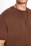 Unisex Relax Fit Rahat Kesim %100 Pamuk Yumuşak Dokulu Basic Bisiklet Yaka Taş Tişört