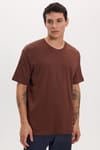 Unisex Relax Fit Rahat Kesim %100 Pamuk Yumuşak Dokulu Hafif Kalın Basic Bisiklet Yaka Taş Tişört