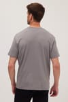 Unisex Relax Fit Rahat Kesim %100 Pamuk Yumuşak Dokulu Hafif Kalın Gri Bisiklet Yaka Tişört