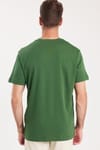 Unisex Relax Fit Rahat Kesim %100 Pamuk Yumuşak Dokulu Hafif Kalın Koyu Yeşil Bisiklet Yaka Tişört