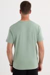 Unisex Relax Fit Rahat Kesim %100 Pamuk Yumuşak Dokulu Hafif Kalın Yeşil Bisiklet Yaka Tişört