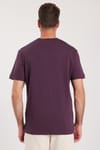 Unisex Relax Fit Rahat Kesim %100 Pamuk Yumuşak Dokulu Hafif Kalın Eflatun Bisiklet Yaka Tişört