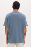Unisex Relax Fit Rahat Kesim %100 Pamuk Yumuşak Dokulu Hafif Kalın Basic Bisiklet Yaka Mavi Tişört