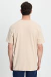 Unisex Relax Fit Rahat Kesim %100 Pamuk Yumuşak Dokulu Hafif Kalın Basic Bisiklet Yaka Taş Tişört