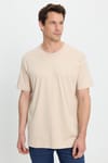 Unisex Relax Fit Rahat Kesim %100 Pamuk Yumuşak Dokulu Hafif Kalın Basic Bisiklet Yaka Taş Tişört