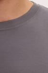 Unisex Oversize Geniş Kesim %100 Pamuk Yumuşak Dokulu Basic Bisiklet Yaka Füme Tişört