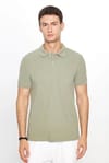Erkek 5'li Paket Siyah-Yeşil-Kahverengi-Mavi-Vizon Slim Fit Dar Kesim Pamuklu Düz Pike Polo Yaka Tişört