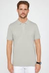 Erkek 5'li Paket Beyaz-Siyah-Lacivert-Haki-Mavi Slim Fit %100 Pamuk Düz Pike Polo Yaka Tişört