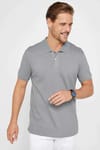 Erkek 5'li Paket Lacivert-Beyaz-Kırmızı-Taş-Mavi Slim Fit %100 Pamuk Düz Pike Polo Yaka Tişört