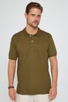 Erkek Regular Fit %100 Pamuk 5'li Siyah-Haki-Bordo-Beyaz-Lacivert Renk Cepli Pike Polo Yaka Tişört