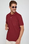 Erkek Regular Fit %100 Pamuk 5'li Siyah-Haki-Bordo-Beyaz-Lacivert Renk Cepli Pike Polo Yaka Tişört
