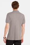 Erkek Slim Fit Dar Kesim %100 Pamuklu Gri Polo Yaka Tişört