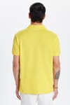 Erkek Slim Fit Dar Kesim %100 Pamuk Sarı Polo Yaka Tişört