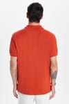 Erkek Slim Fit Dar Kesim %100 Pamuk Kiremit Polo Yaka Tişört