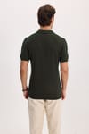 SLIM FIT KNITTED T-SHIRT POLO NECK HALF ZIPPER  TİŞÖRT