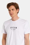 Erkek Slim Fit Dar Kesim %100 Pamuk Yumuşak Dokulu Baskılı Siyah Bisiklet Yaka Tişört