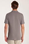 SLIM FIT  T-SHIRT HALF ZIPPER WAFFLE  TİŞÖRT