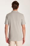 SLIM FIT  T-SHIRT HALF ZIPPER WAFFLE  TİŞÖRT