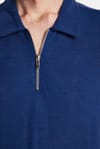 SLIM FIT  T-SHIRT HALF ZIPPER FODEN  TİŞÖRT