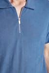 SLIM FIT  T-SHIRT HALF ZIPPER FODEN  TİŞÖRT