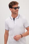Erkek Slim Fit Dar Kesim Pamuklu Yumuşak Dokulu Serin Tutan Kumaş Düz Pike Polo Yaka Tişört