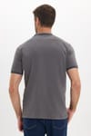 Erkek Slim Fit Dar Kesim %100 Pamuk Yumuşak Dokulu Serin Tutan Kumaş Düz Pike Füme Polo Yaka Tişört