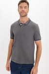 Erkek Slim Fit Dar Kesim %100 Pamuk Yumuşak Dokulu Serin Tutan Kumaş Düz Pike Füme Polo Yaka Tişört