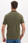 Erkek Slim Fit Dar Kesim %100 Pamuk Yumuşak Dokulu Serin Tutan Kumaş Düz Pike Haki Polo Yaka Tişört