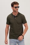 Erkek Slim Fit Dar Kesim Pamuklu Yumuşak Dokulu Serin Tutan Kumaş Düz Pike Polo Yaka Tişört