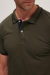 Erkek Slim Fit Dar Kesim Pamuklu Yumuşak Dokulu Serin Tutan Kumaş Düz Pike Polo Yaka Tişört