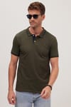 Erkek Slim Fit Dar Kesim Pamuklu Yumuşak Dokulu Serin Tutan Kumaş Düz Pike Polo Yaka Tişört