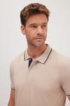 Erkek Slim Fit Dar Kesim Pamuklu Yumuşak Dokulu Serin Tutan Kumaş Düz Pike Polo Yaka Tişört