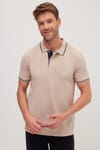 Erkek Slim Fit Dar Kesim Pamuklu Yumuşak Dokulu Serin Tutan Kumaş Düz Pike Polo Yaka Tişört