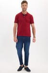 Erkek Slim Fit Dar Kesim %100 Pamuk Yumuşak Dokulu Serin Tutan Kumaş Düz Pike Bordo Polo Yaka Tişört